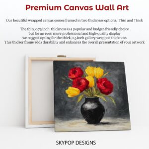 Red and Yellow Tulips Art