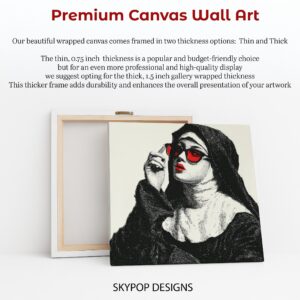 Nun with Red Sunglasses Art