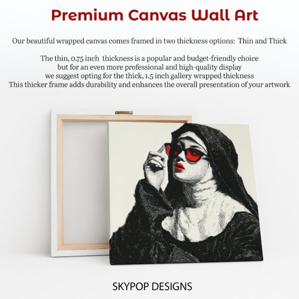 Nun with Red Sunglasses Art