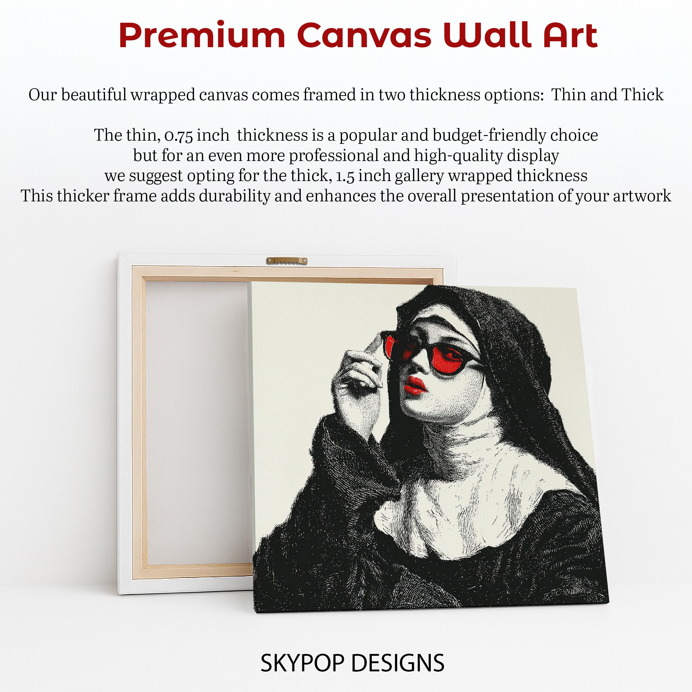 6.jpg Nun with Red Sunglasses Art
