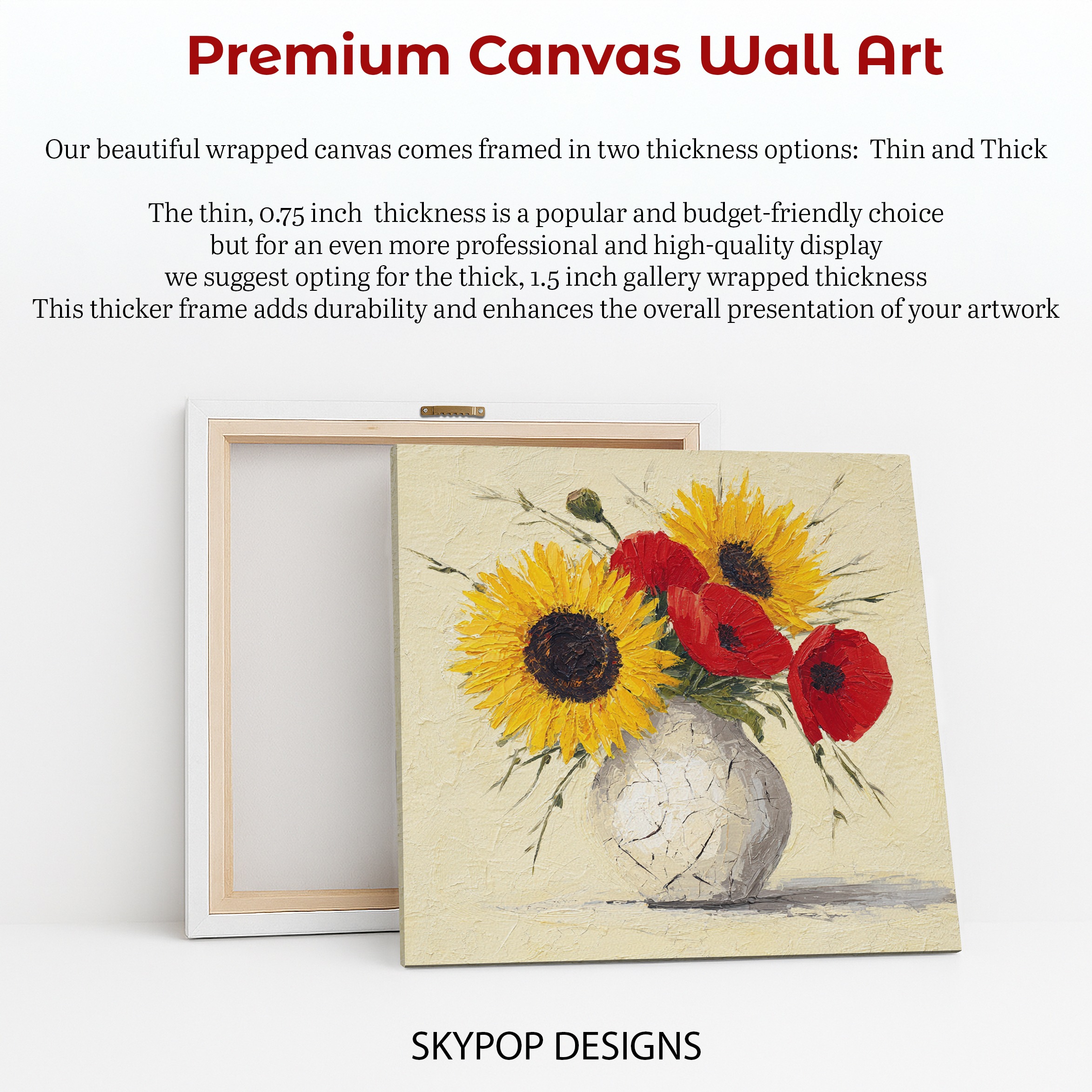 6.jpg Sunflower and Poppy Bouquet Art