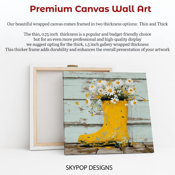 Yellow Rainboot Flower Art