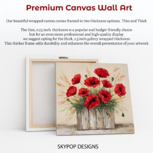 Red Poppy Bouquet Art