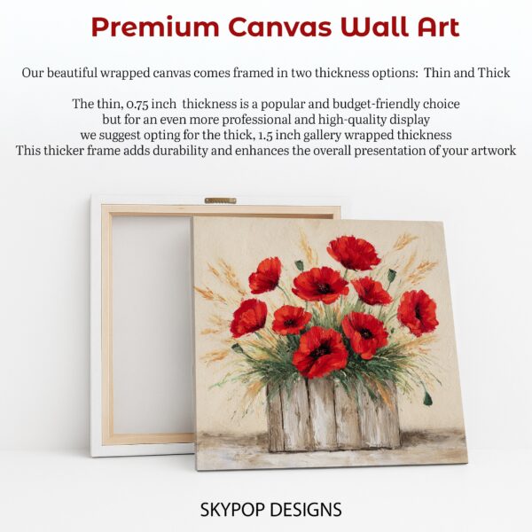 Red Poppy Bouquet Art
