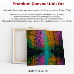 Vibrant Forest Reflection Art