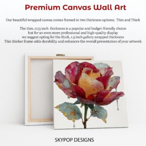 Vibrant Rose Bloom Art