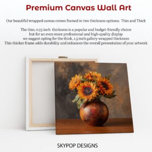 Sunflower Vase Art