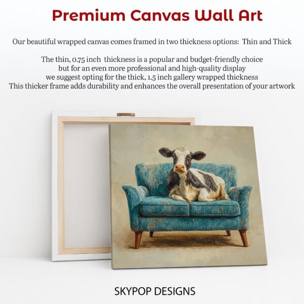 Cow on Couch Art