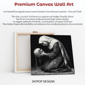 Contemplative Skull Art