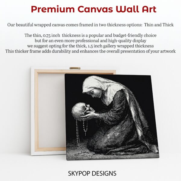 Contemplative Skull Art