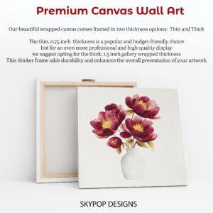 Burgundy Peony Bouquet Art
