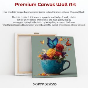Butterfly Flower Cup Art