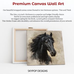 Black Horse Portrait Art