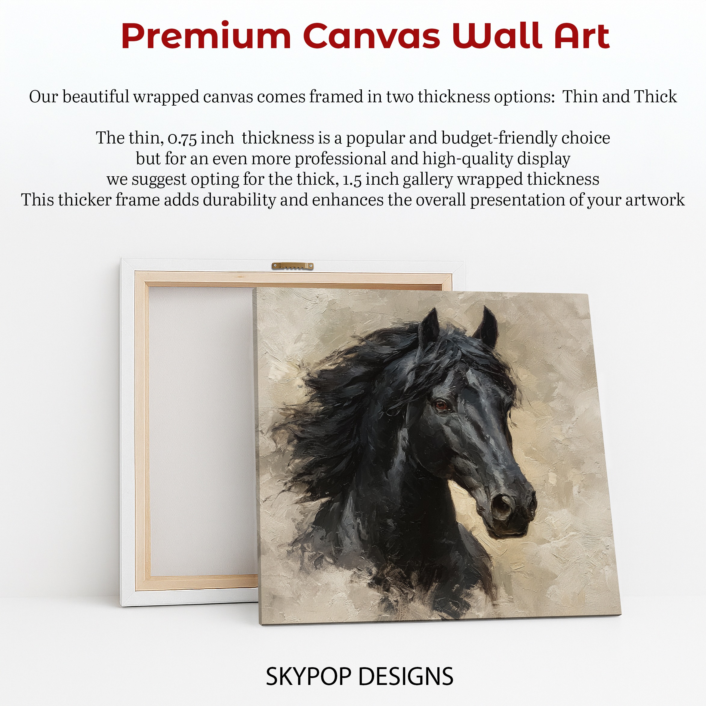 6.jpg Black Horse Portrait Art
