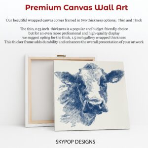 Blue Cow Face Art