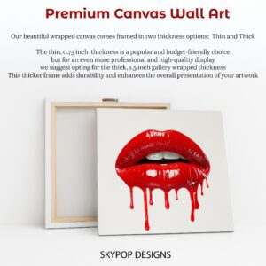 Glossy Red Lips Art