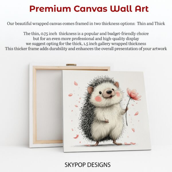 Hedgehog Flower Art