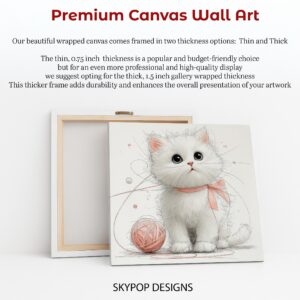 White Kitten Art
