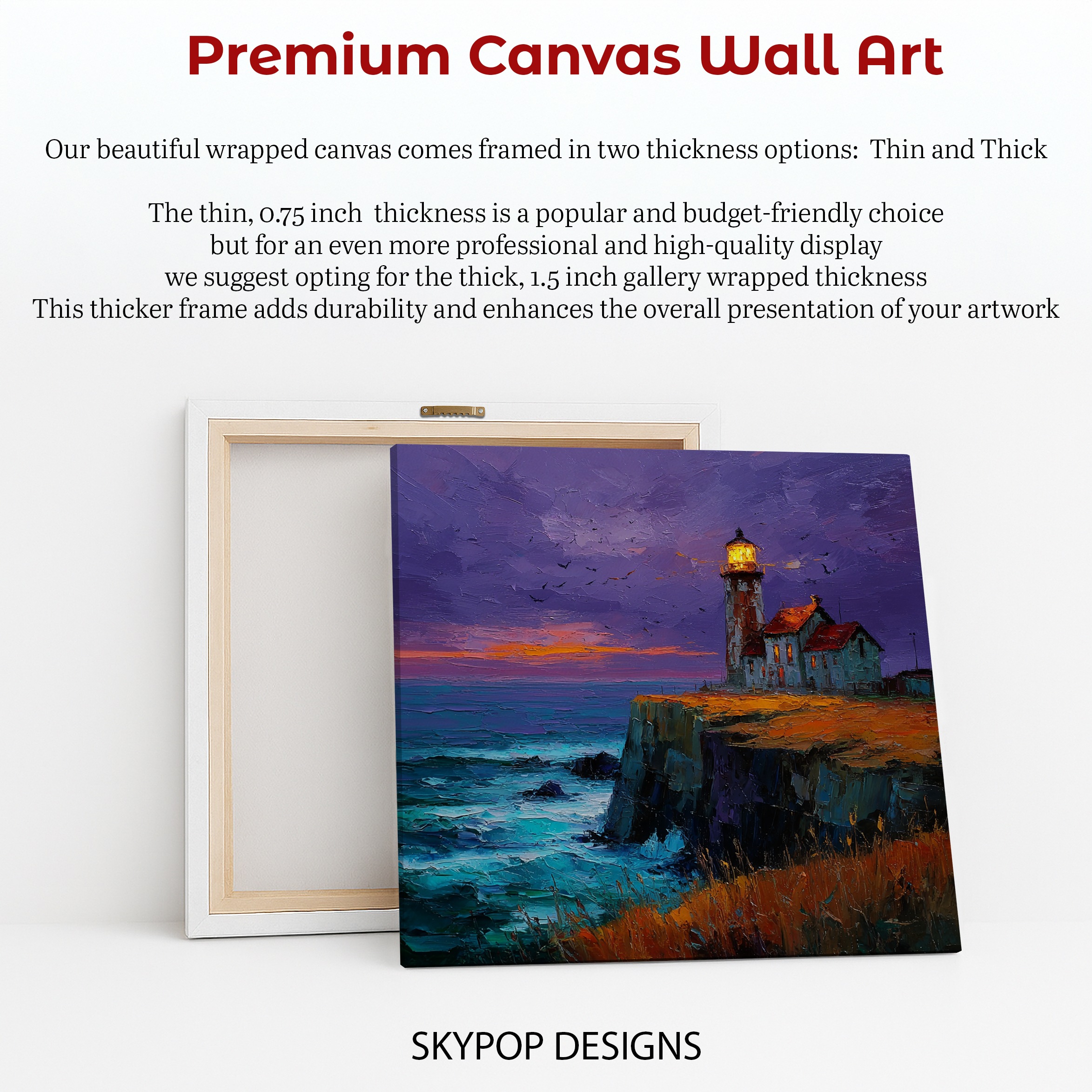 6.jpg Lighthouse Cliff Sunset Art