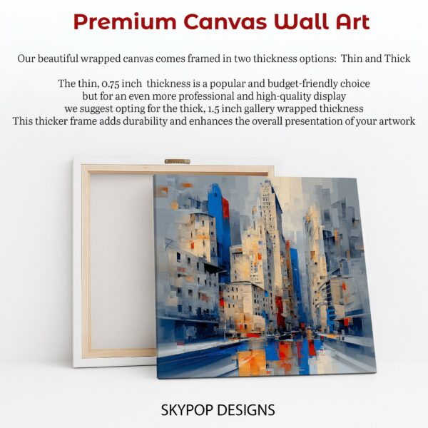 Urban Skyline Reflection Art