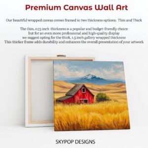 Mountain Barn Landscape Art