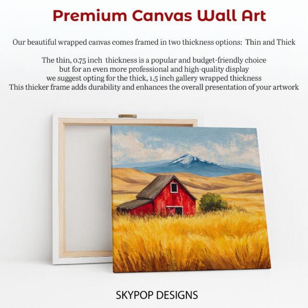 Mountain Barn Landscape Art
