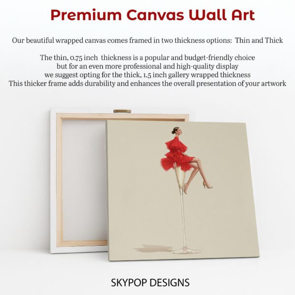 Champagne Glass Fashion Art