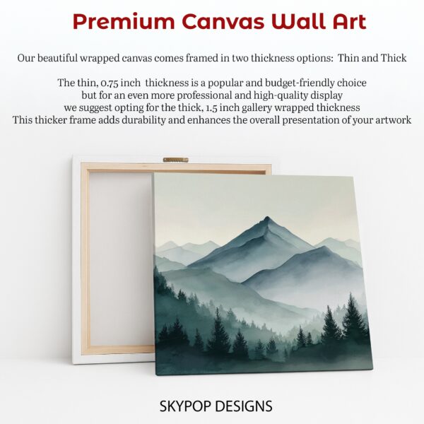 Misty Mountain Forest Art