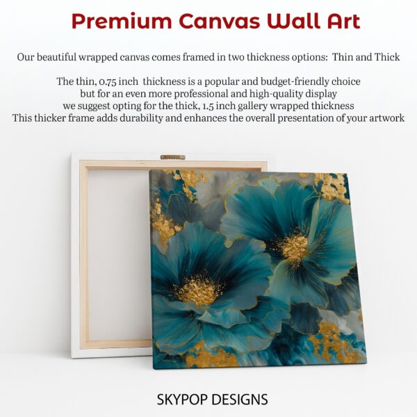 Teal Blossom Art