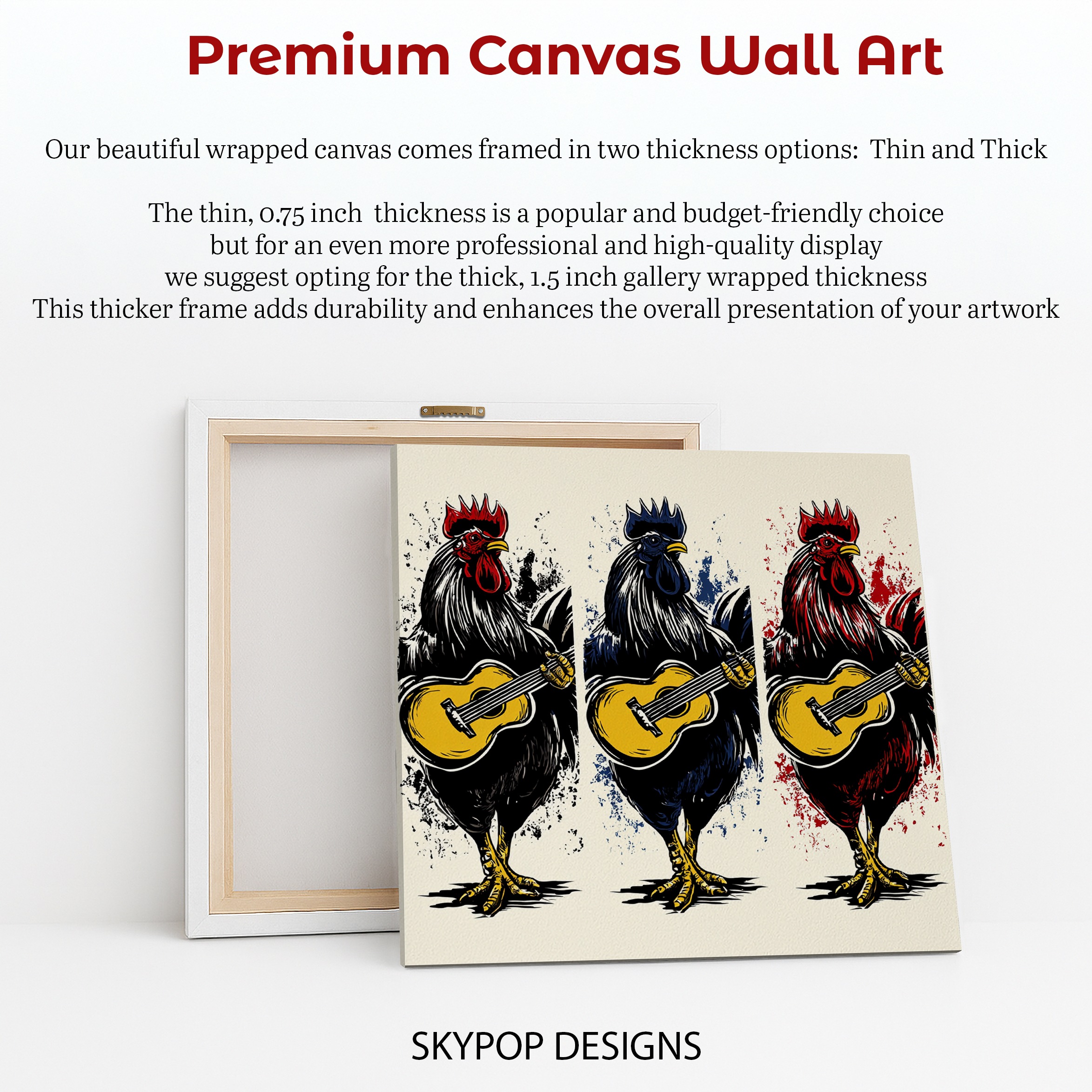 6.jpg Guitar Playing Rooster Art