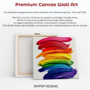 Rainbow Brushstrokes Art
