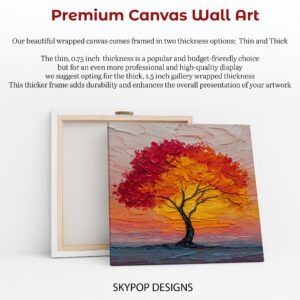 Autumn Tree Sunset Art
