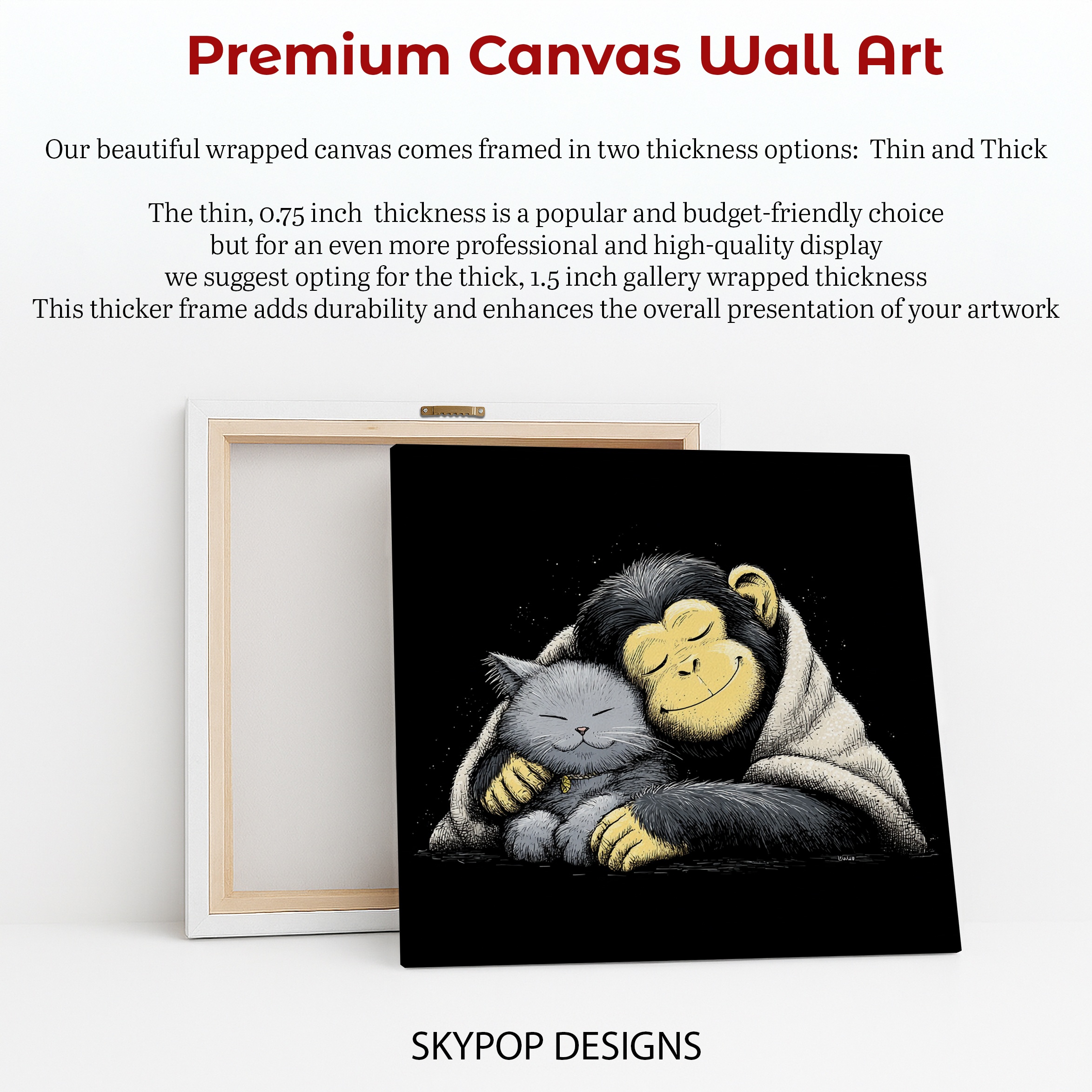 6.jpg Monkey Cat Cuddle Art