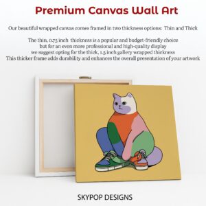 Colorful Cat Sneakers Art