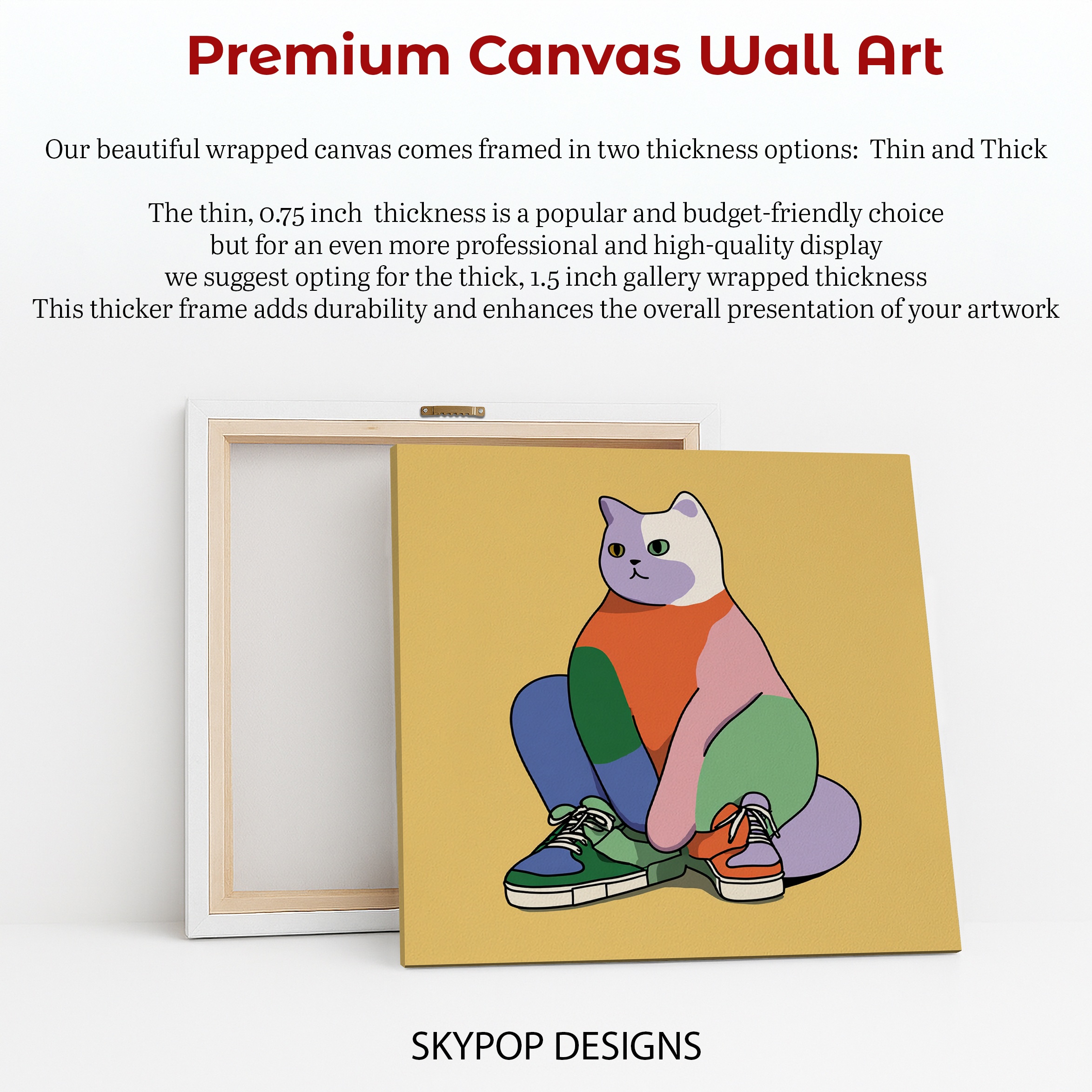 6.jpg Colorful Cat Sneakers Art
