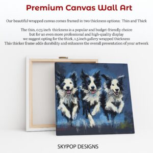 Border Collie Trio Art