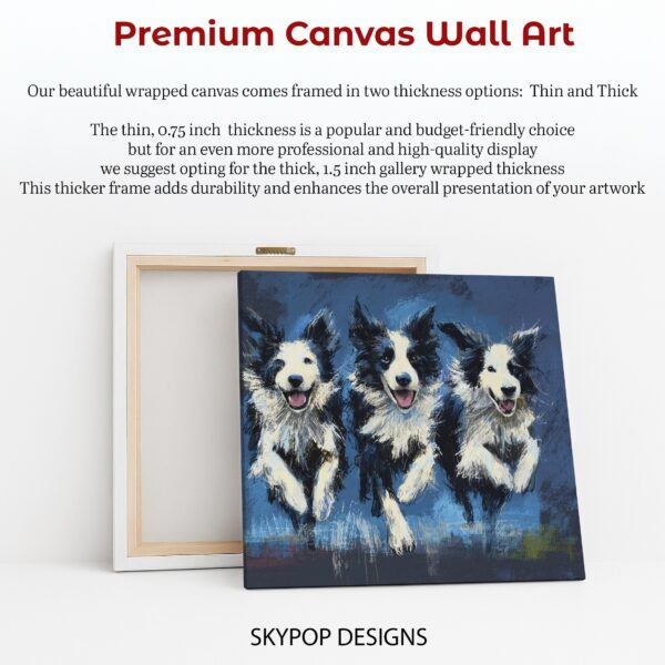 Border Collie Trio Art