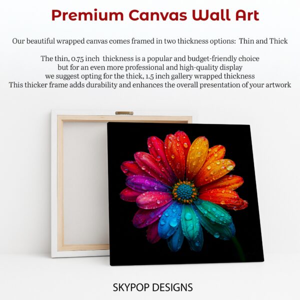Rainbow Daisy Art