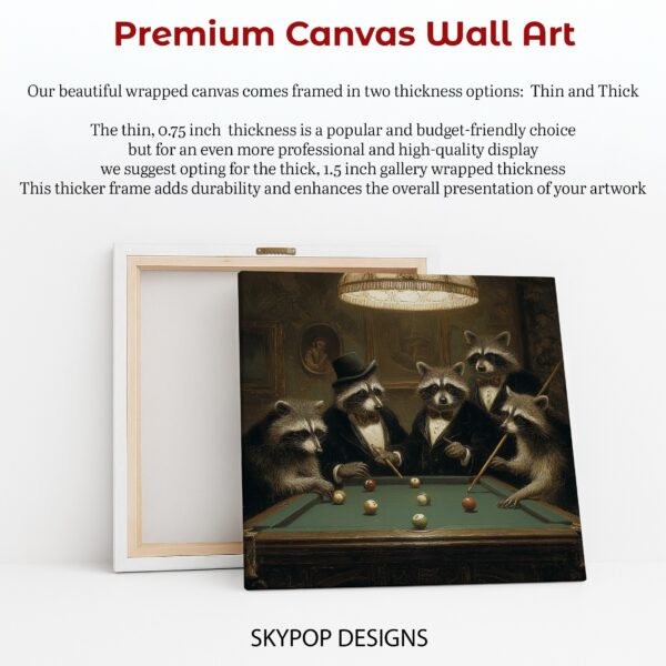 Raccoon Billiards Art