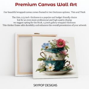 Vintage Teacup Floral Art