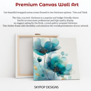 Teal Blossom Art