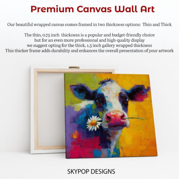 Colorful Cow Art