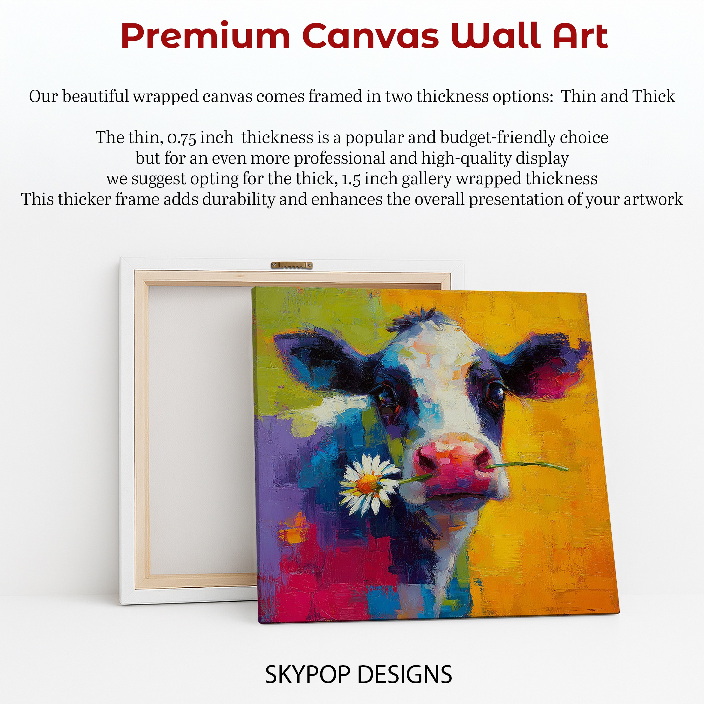6.jpg Colorful Cow Art