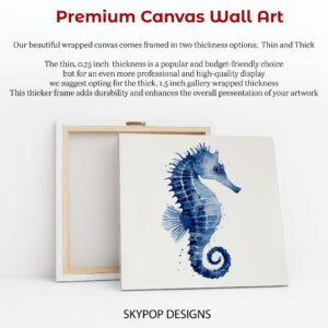 Blue Seahorse Art