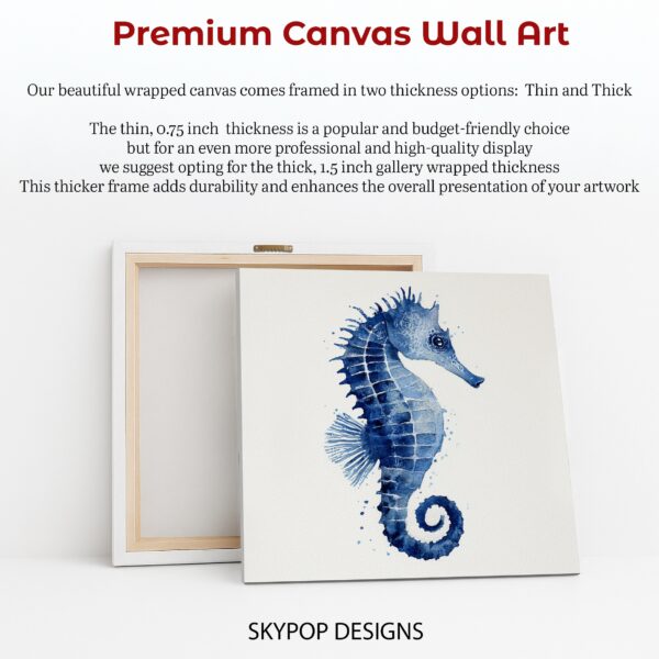 Blue Seahorse Art