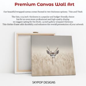 Deer in Wheat Field Art