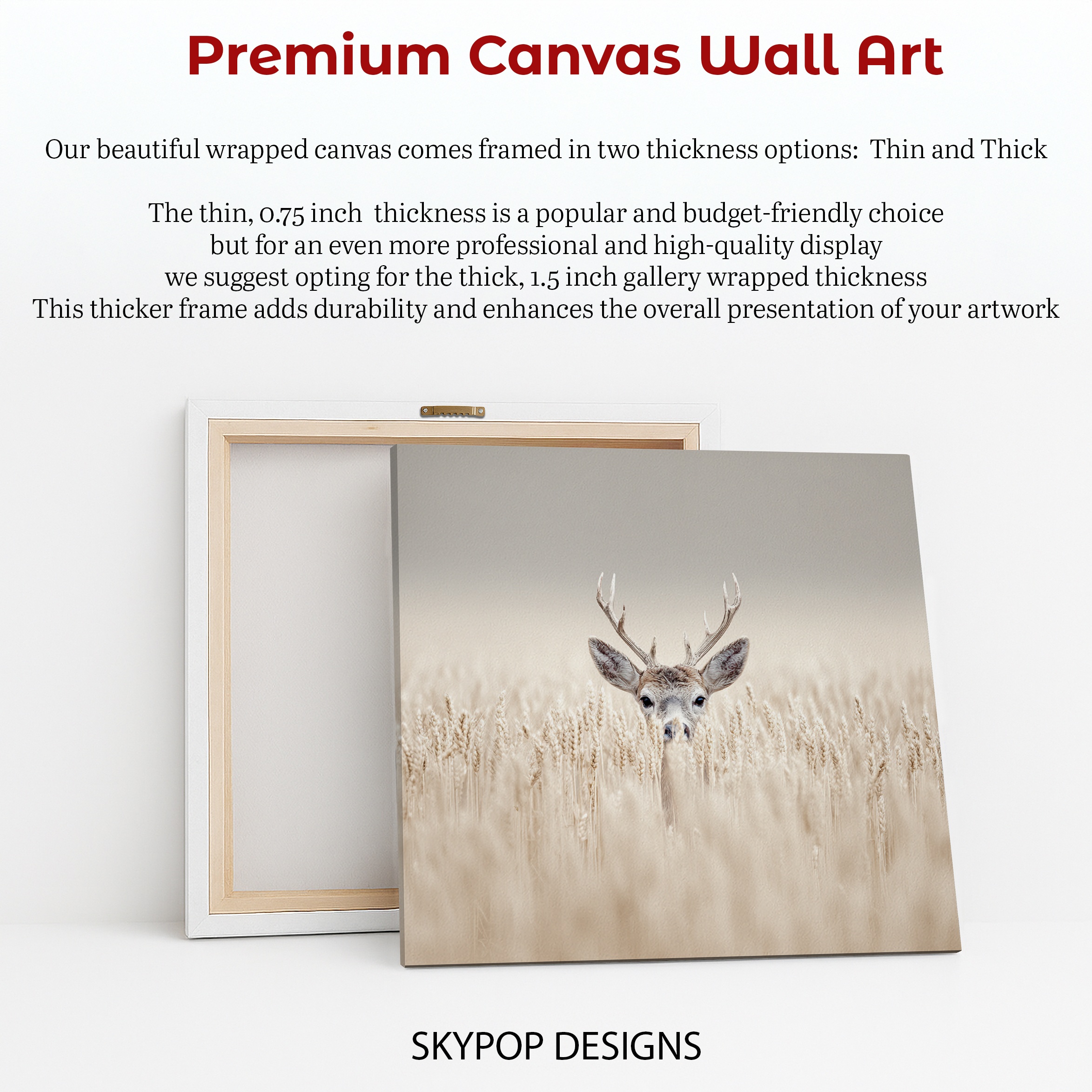 6.jpg Deer in Wheat Field Art