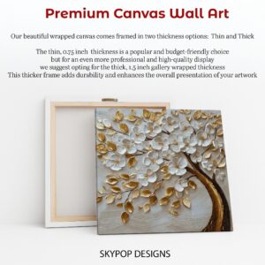 Golden Blossom Tree Art