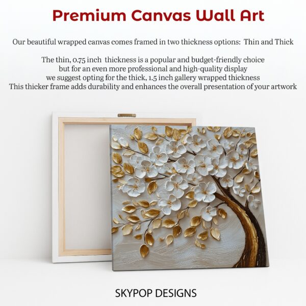 Golden Blossom Tree Art