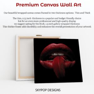 Scarlet Feather Lips Art